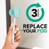 Steripod Clip-On Toothbrush Protector with Peppermint Essential Oils, Keeps Toothbrush Fresh and Clean, Travel Accessories, Fits Most Manual and Electric Toothbrushes, 2 Count - Image 3