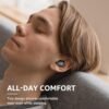 TOZO A1 Mini Wireless Earbuds Bluetooth 5.3 in Ear Light-Weight Headphones Built-in Microphone, IPX5 Waterproof, Immersive Premium Sound Long Distance Connection Headset with Charging Case, Black - Image 4