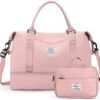 Travel Duffel Bag with Shoes Compartment, Shoulder Weekender Overnight Bag for Women,Travel Tote Bag Sports Gym Bag with Toiletry Bag - Image 9