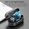 TOZO T12 Wireless Earbuds Bluetooth 5.3 Headphones Built-in ENC Noise Cancelling Mic, 55 Hrs Playtime App Customize EQ IPX8 Waterproof LED Digital Display Premium Sound Headset Black - Image 2