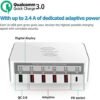 Charging Station, 100W 6-Port USB Fast Charger with QC 3.0 & PD, Compatible with Apple & Other Brand Cell Phones - Image 5