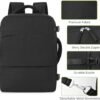 Travel Laptop Backpack, Carry On Backpack for Men Women Airline Approved, Large Waterproof College Business Work Hiking Casual Daypack Bag, Fits 16" Laptop, Black - Image 5