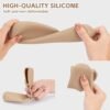 Makeup Brush Holder Blender Sponge Case Set, Half-open Snap Design, Easy to Clean Portable Silicone Brush Bag for Travel - Image 4