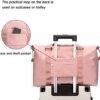 Forestfish Duffel Bags Traveling With Trolley Sleeve, Gym Bag Weekender Bags For Women, Black - Image 5