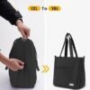 Womens Tote Bag with Zipper, Puffer Large Tote Bag 15.6" Laptop Tote Bag for Women with Trolley Sleeve - Image 3