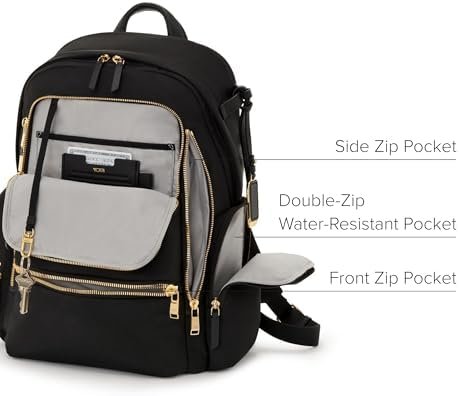 TUMI - Voyageur Celina Backpack - Men's & Women's Backpack - Travel Bag - Black & Gold Hardware - Image 4