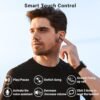 Wireless Earbuds, Bluetooth 5.3 Headphones HiFi Stereo & 4 ENC Mic, 42H Playtime Ear Buds with Charging Case LED Display, Bluetooth Earphones IPX7 Waterproof for iOS Android Earpods Sports Workout - Image 7