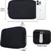 Travel Case Organizer for Small Electronics and Accessories,Tech Bag, Travel Essentials for Mouse, Cord, Charger, Phone, Earphone, Power Bank, Hub, Toiletries, Cosmetics, Personal Items (Black) - Image 5