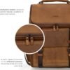 VELEZ Top Grain Leather Backpack for Men - 15.6 Inch Laptop Bag - Brown Designer Bookbag - Mens Vintage Business Travel Casual Computer Shoulder Bags - Image 6