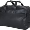 Kenneth Cole REACTION Port Stanley Duffel Pebbled Vegan Leather Carry On Shoulder Duffle Travel Bag, Black, 15" Laptop - Image 10