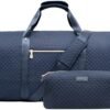 Coolife Garment Bag Carry On Convertible Travel Duffel Bag with Shoe Pouch Weekender Bag for Women Men 2 in 1 Hanging Suit Bag with Shoulder Strap Business Travel Bag