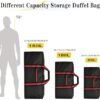 24.8 ” Travel Bag, Gym Bag for Men Women, Weekender Overnight Bag 60L Duffle Bag for Traveling with Trolley Sleeve Wet Pocket - Image 2