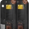 6.5" Gusseted Heavy Duty Garment Bags for Travel 43" Suit Bags for Closet Storage Hanging Clothes Bag with Pockets Mens Suit Holder for Shirts, Coats, Dresses, 2 Pack