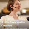 SHOKZ OpenComm2 UC - Bone Conduction Bluetooth Stereo Computer Headset with Boom Mic - USB-A Compatible with PC and Mac - Zoom Certified - with Bookmark - Image 2