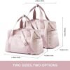 BAGSMART Gym Bag for Women, Carry on Weekender Overnight Bag, Travel Duffel Bags with Trolley Sleeve, Personal Item Travel Bag Tote Bag Workout Dance Bag, Pink-Large - Image 6