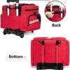 Trunab Rolling Medical Bag with Detachable Trolley, Nurse Rolling Bag with Removable Dividers 15.6” Laptop Sleeve, First Aid Responder Bag Empty for Home Health Nurses, Doctors, EMT, EMS - Image 4