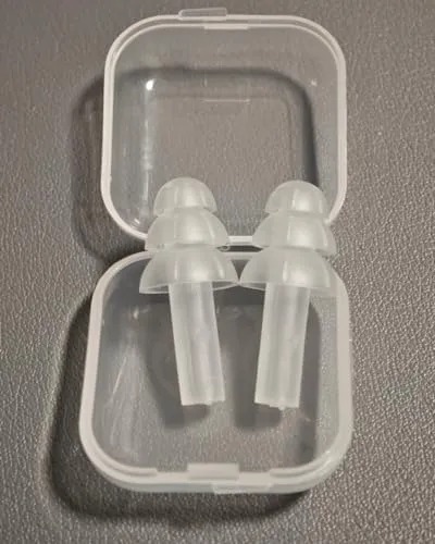 10 Pairs Noise Cancelling Ear Plugs, Premium Soft Silicone, Reusable, Waterproof, Hypoallergenic, Noise Reduction Earplugs for Swimming, Airplanes, Travelling, Sleeping & Snoring (Transparent Color) - Image 3