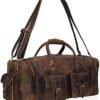 Large duffel bags for men holdall leather travel bag overnight gym sports weekend bag - Image 5