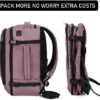 ECOHUB Travel Backpack 16'' Personal Item Backpack with 13 Pockets Carry on Bags for Airplanes Travel bags for Women Men Airlines Approved Small Backpack with USB Port Casual Daypack Pink - Image 4