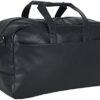 Kenneth Cole REACTION Port Stanley Duffel Pebbled Vegan Leather Carry On Shoulder Duffle Travel Bag, Black, 15" Laptop - Image 9