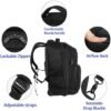 MATEIN Wheeled Backpack, 18 inch Laptop Backpack with Wheels for College, Rolling Travel Backpack, Carryon Trolley Luggage Suitcase Compact Business Computer Bag for Men Women, Black - Image 9