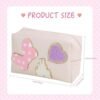 Preppy Patch Small Toiletry Bag, Cartoon Leather Makeup Bag with Double Zipper, Gift for Women and Teenage Girls for Disney World Essentials - Image 2