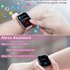 Smart Watch for Men Women with Bluetooth Call,Alexa Built-in,1.8" DIY Dial Fitness Tracker with Heart Rate Blood Oxygen Sleep Monitor 100 Sports Modes IP68 Waterproof Smartwatch for Android iOS(Black) - Image 7