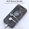 2 Pack Apple Earbuds for iPhone Headphones Wired Lightning Earphones[Apple MFi Certified] (Built-in Microphone & Volume Control)Noise Isolating Earphones for iPhone 14/13/12/11/XR/XS/X/8/7/Pro/Pro Max - Image 6