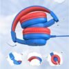 iClever Kids Headphones for School Travel, Safe Volume 85/94dB, HD Mic Stereo Sound Over-Ear Girls Boys Headphones for Kid, FunShare Foldable 3.5mm Wired Kids Headphones for iPad Computer - Image 6