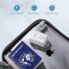 European Travel Plug Adapter, US to Europe Plug Adapter with 2 US Outlets, 3 USB-A & 2 USB-C Ports, Detachable Type C Outlet Adapter Charger for Most of Europe Italy Spain Iceland Portugal (X232C) - Image 4