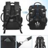 FALARK INC Travel Backpack For Women Men, Carry On Backpack Flight Approved, Waterproof Anti-theft Personal Item Trave Bag With USB Port For Travel, Black - Image 2
