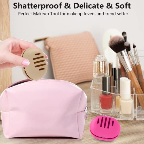Fauxomor Makeup Sponge Holder,Double-sided 5-line Vented Silicone Beauty Blender Holder for Travel,Shatterproof Make Up Sponge Travel Case for All Sponges Sanitary Reuse Easy to Carry,Red - Image 6