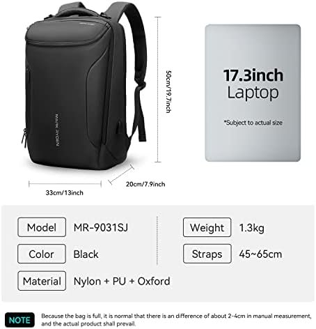 MARK RYDEN Business Backpack for Men, Waterproof High Tech Backpack with Sport Car Shape Design and USB Charging Port, Travel Laptop Backpack Fits 17.3 Inch Notebook - Image 6