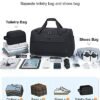 Duffle Bag for Travel,BAGSMART Carry on Weekender Overnight Bag,Travel Duffel Bag with Toiletry Bag,Shoe Bag, Black-65L - Image 6
