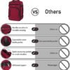 ECOHUB 16'' Travel Backpack Carry On Underseat Airline Approved Personal Item Travel Bag with Multi-Pockets Laptop Backpack Casual Daypack Small Backpack Lightweight for Women Men, Red - Image 4