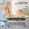 Beberoad Love Collapsible Toddler Bathtub Portable Travel Toddler Tub Foldable Bathtub with Adjustable Height for Toddler 1-3 (Yellow) - Image 2