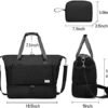 Duffle Bag for Travel, Weekender Bag with Shoe Compartment, Carry On Overnight Bag for Women with Toiletry Bag, 50L Gym Bag with Wet Pocket, Hospital Bags for Labor and Delivery - Image 6