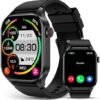 Smart Watch for Men Women, infrared true Blood Oxygen Monitor, 2.04-inch AMOLED Display, Heart rate Blood Pressure sleep Monitor, IP68 Waterproof Fitness Tracker, Compatible with Android and iOS