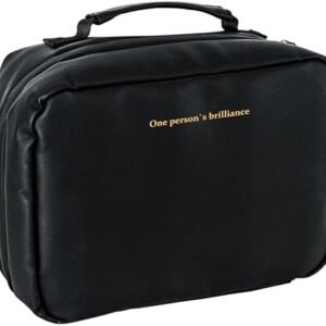 Mens Toiletry Travel Bag, Dopp kit Toiletries Bag for Men, Mens Sleek & Minimalist Designed Travel Essentials Organizer Water-resistant Shaving Bag for Toiletry Accessories, Black