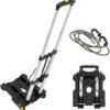 Mount-It! Folding Luggage Cart with Wheels | Strong, Compact, Holds 77 Pounds - Carry Boxes, Backpacks Smoothly
