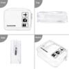Lermende 2pcs/pack Clear Toiletry Bag TSA Approved Travel Carry On Airport Airline Quart Sized 3-1-1 Compliant Bag Make-up Pouch Kit (Clear) - Image 3