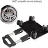 Backpack Trolley Wheeled Cart-Backpack Hand Truck with Luggage Strap,Aluminium Alloy Folding Trolley Cart for Bags Backpack Travel Luggage Cart - Image 7