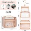 CUBETASTIC Toiletry Bag for Women, Clear Hanging Travel Toiletries Bag, Portable Makeup Bag Transparent Cosmetic Case with Handle, Traveling Make Up Organizer - Image 4