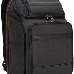 Targus CitySmart EVA Pro Travel Business Commuter and Checkpoint-Friendly Backpack with Multiple Pockets, Back Panel Support, Trolley Strap, Protective Sleeve for 15.6-Inch Laptop, Gray (TSB895)