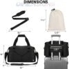 For Spirit Airlines 18x14x8 Personal Item Bag Travel Duffel Bag Underseat Carry-on Luggage with TSA Approved Quart Size Bag & Shoes Bag, Weekender Overnight Bag for Women (Black) - Image 7