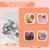 Soleebee 2pcs Portable Hair Tie Organizer Box Qtip Holder, Small Hair Accessory Containers Travel Hair Tie Holder Cotton Swab Dispenser Stackable or Hanging Small Items Storage Box (White) - Image 6