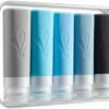 INSFIT Travel Bottles for Toiletries, TSA Approved 3oz Travel Size Containers, BPA Free Leak Proof Squeezable Silicone Tubes for Shampoo Conditioner Lotion Soap with Labels