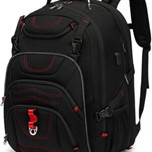 Laptop Backpack for Men - Travel Backpack with USB Charging Port for Daily Commutes and Travel -College Backpack Men - Gifts for Men - Waterproof - Black