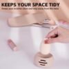 Makeup Brush Holder Blender Sponge Case Set, Half-open Snap Design, Easy to Clean Portable Silicone Brush Bag for Travel - Image 3