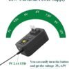 YOOFONE 30W Power Supply Adjustable 3V 4.5W 5V 6V 7.5V 9V 12V Universal Switch AC/DC Adapter with 5V 2.1A USB Port, 100V-240V AC to DC 3-12V Converter 1A 1.5A 2A 2.5A with 14 Tips - Image 6